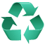 Рециклиране емоджи U+267B