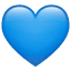 Синьо сърце емоджи U+1F499