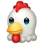 Лице на кокошка емоджи U+1F414