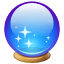 Стъклена топка емоджи U+1F52E
