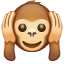 Маймуна с ръце на ушите U+1F649
