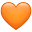 Оранжево сърце емоджи U+1F9E1